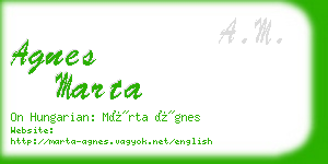 agnes marta business card